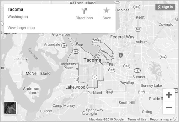 Map of Tacoma