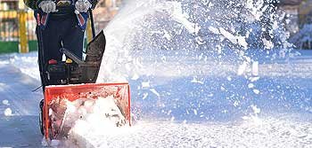 Removing ice.